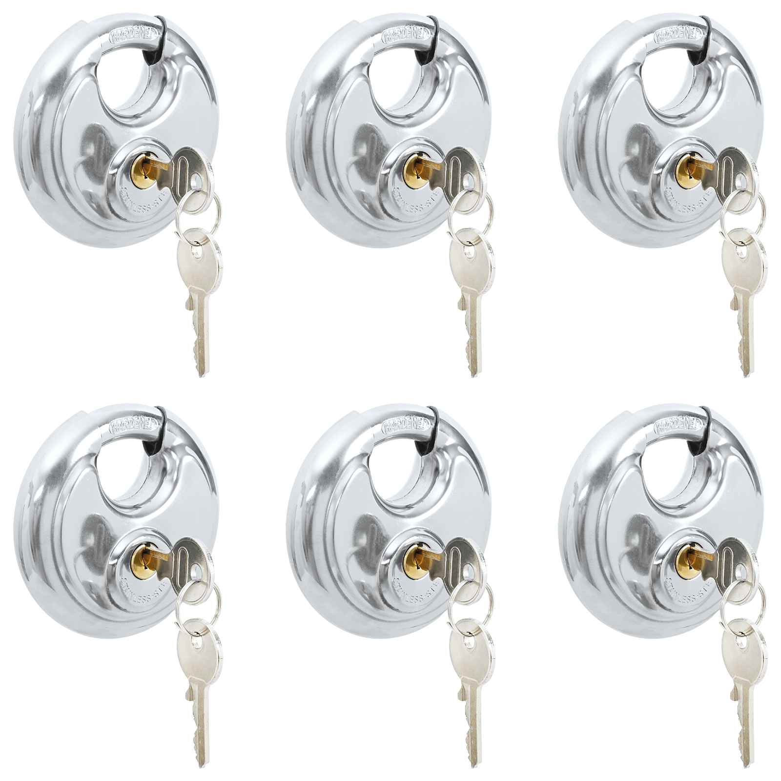Discusloten met sleutels 6 pcs Zilver 9 x 2.8 x 9 cm is nu te koop bij PeponiXL, paradijselijk wonen!