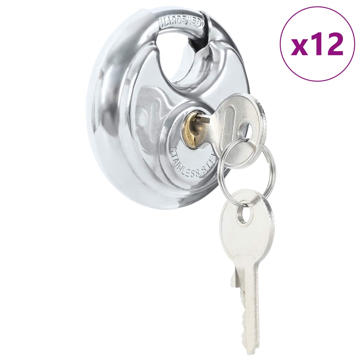Discusloten met sleutels 12 pcs Zilver 9 x 2.8 x 9 cm is nu te koop bij PeponiXL, paradijselijk wonen!