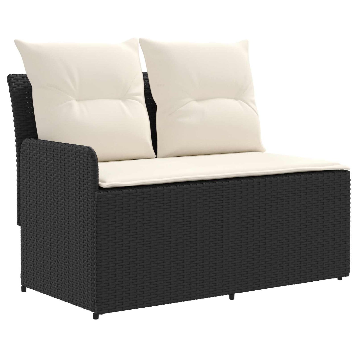 Tuinstoel met Armleuning en Hoekbank 2 Stuk Zwart en Crème is nu te koop bij PeponiXL, paradijselijk wonen!