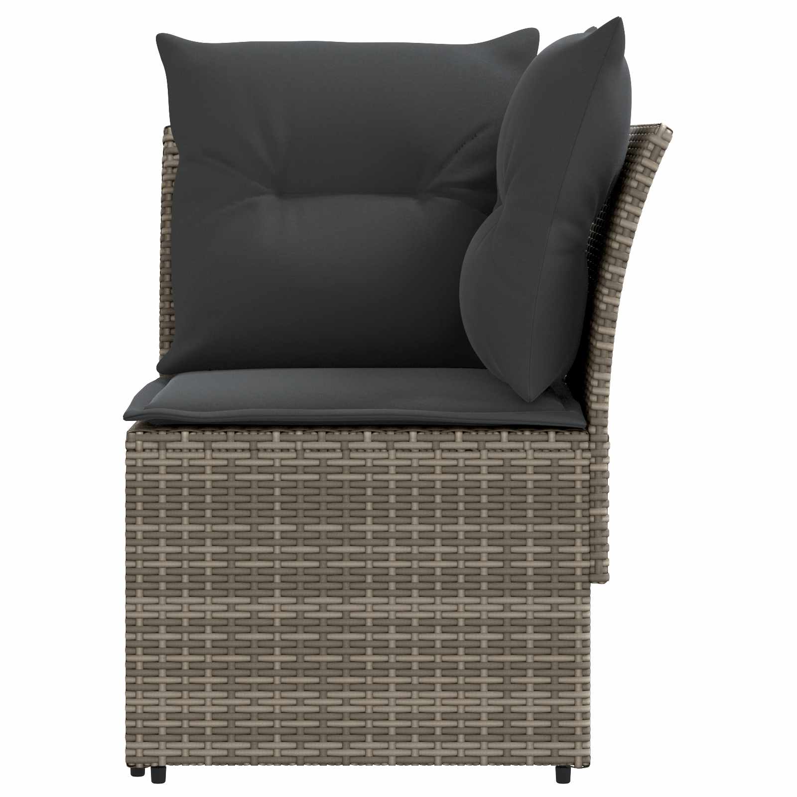 Tuinstoel met Armleuning en Hoekbank 2 Stuk PE Rattan is nu te koop bij PeponiXL, paradijselijk wonen!