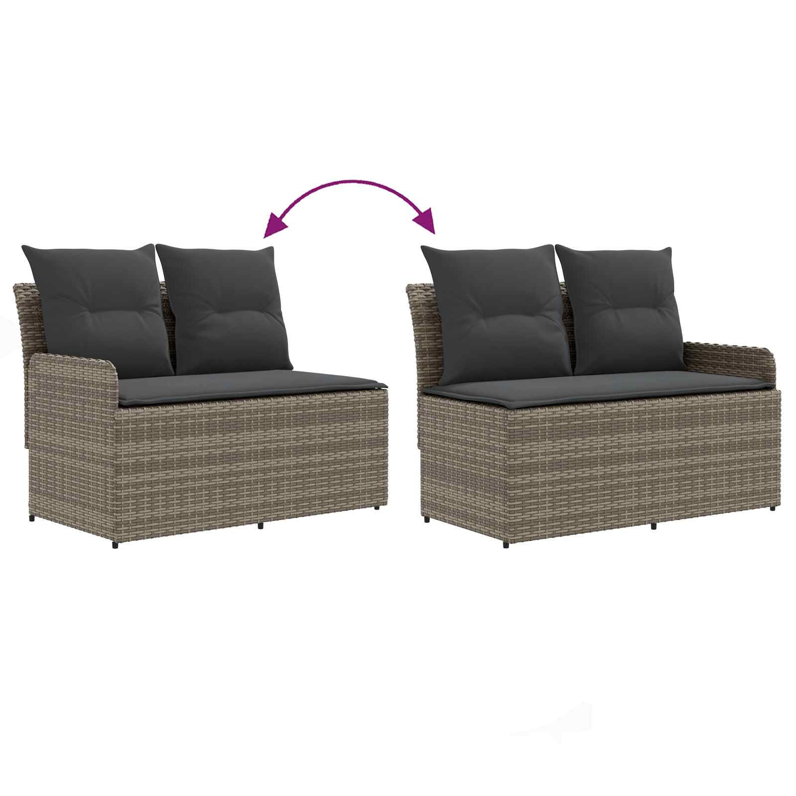 Tuinstoel met Armleuning en Hoekbank 2 Stuk PE Rattan is nu te koop bij PeponiXL, paradijselijk wonen!