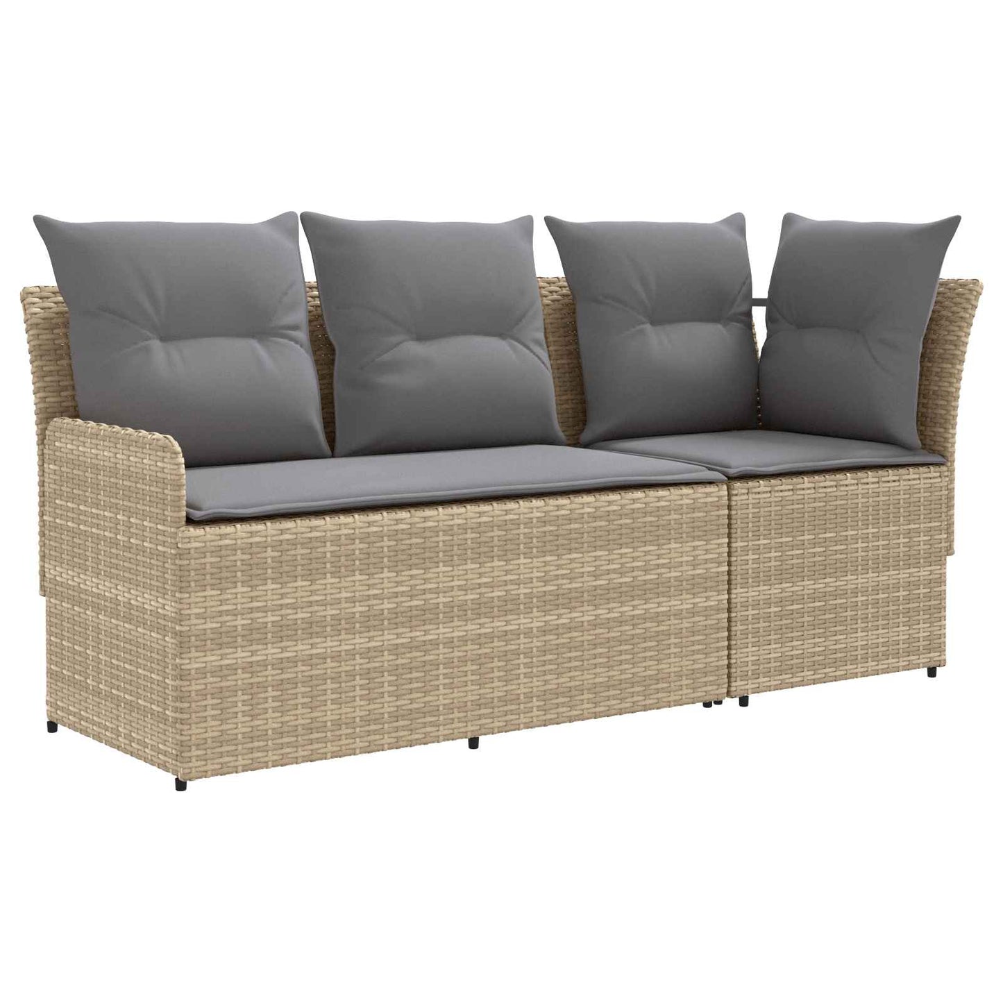 Tuinstoel met Armleuning en Hoekbank 2 Stuk PE Rattan is nu te koop bij PeponiXL, paradijselijk wonen!
