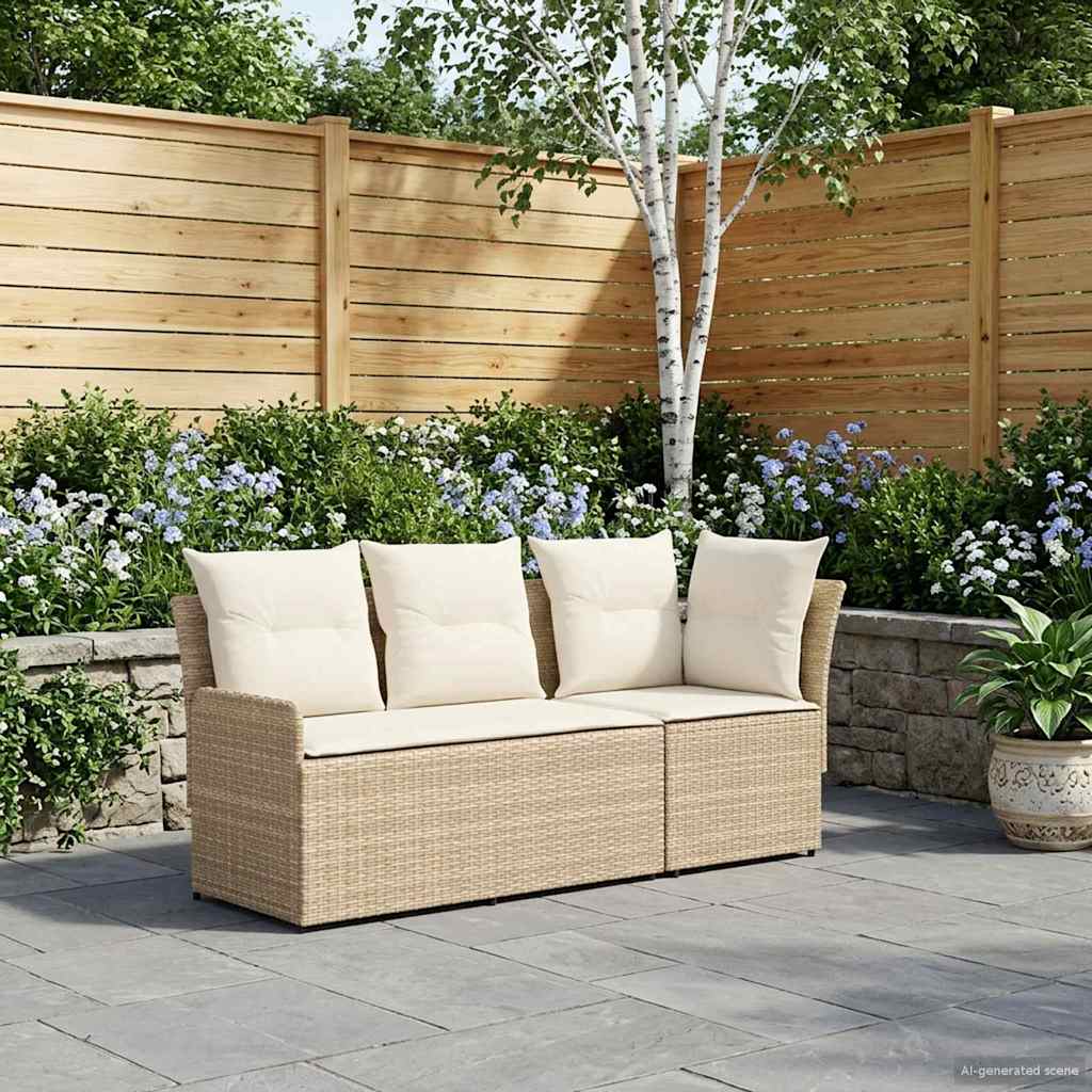 Tuinstoel met Armleuning en Hoekbank 2 Stuk Beige en Crème is nu te koop bij PeponiXL, paradijselijk wonen!