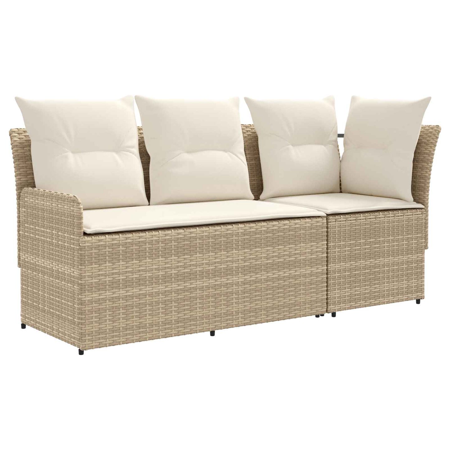Tuinstoel met Armleuning en Hoekbank 2 Stuk Beige en Crème is nu te koop bij PeponiXL, paradijselijk wonen!