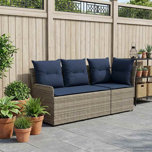Tuinstoel met Armleuning en Hoekbank 2 Stuk PE Rattan is nu te koop bij PeponiXL, paradijselijk wonen!