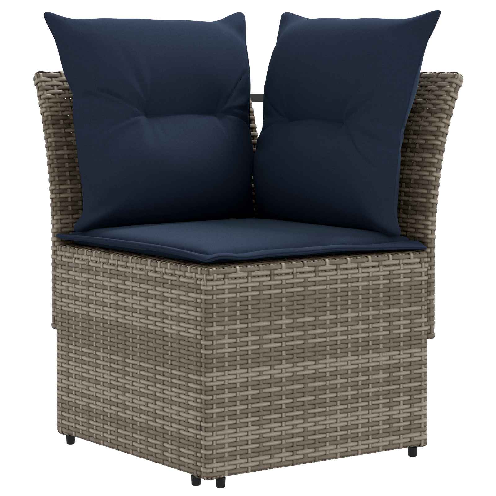 Tuinstoel met Armleuning en Hoekbank 2 Stuk PE Rattan is nu te koop bij PeponiXL, paradijselijk wonen!