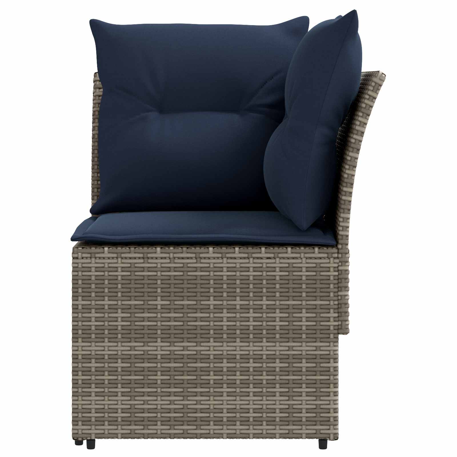 Tuinstoel met Armleuning en Hoekbank 2 Stuk PE Rattan is nu te koop bij PeponiXL, paradijselijk wonen!