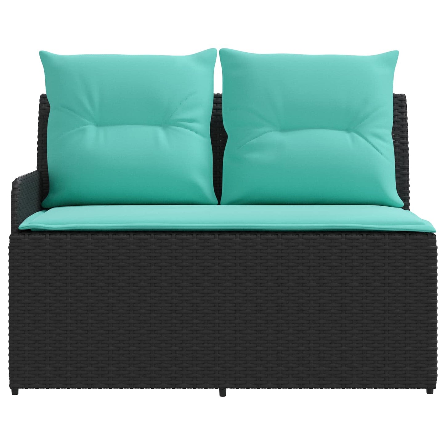 Tuinstoel met Armleuning en Hoekbank 2 Stuk Zwart en Turquoise is nu te koop bij PeponiXL, paradijselijk wonen!