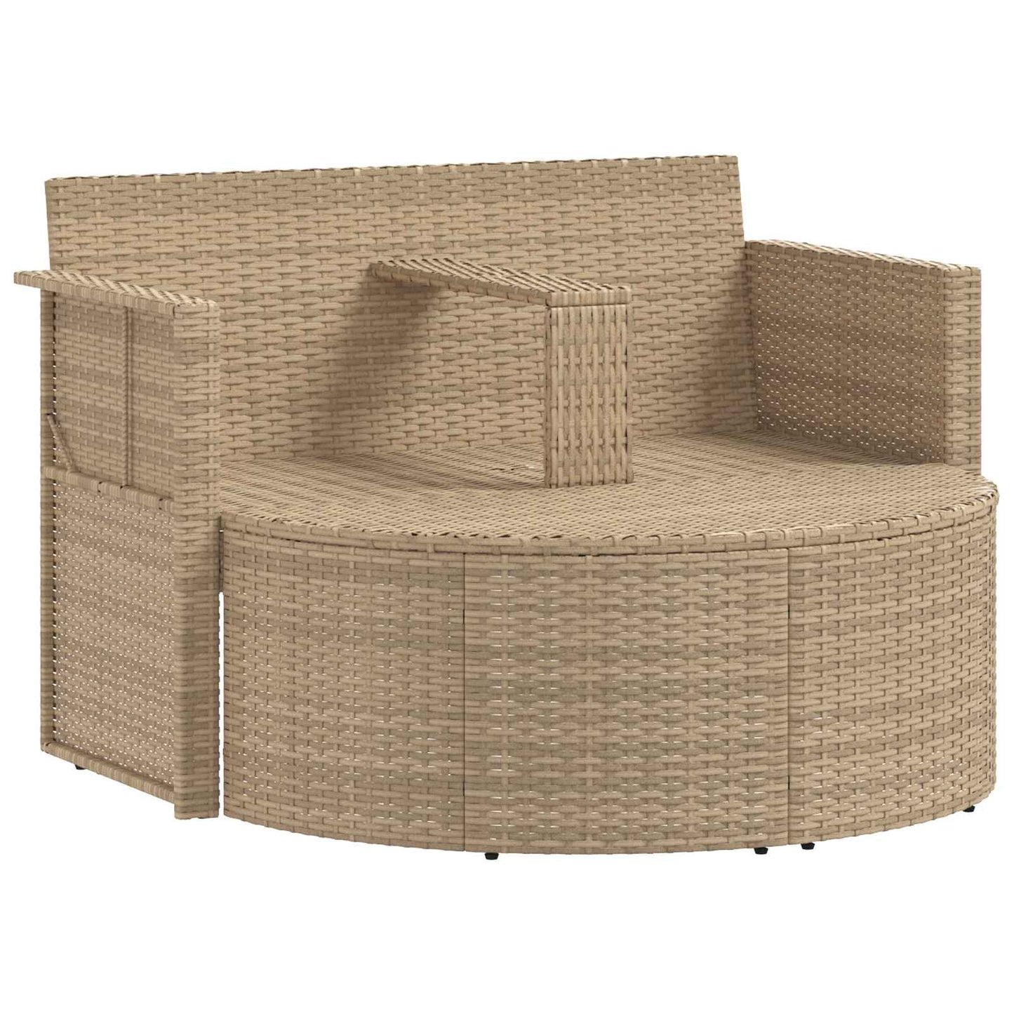 Tuinbank met kussen 8 pcs Beige en Licht Grijs poly rattan is nu te koop bij PeponiXL, paradijselijk wonen!