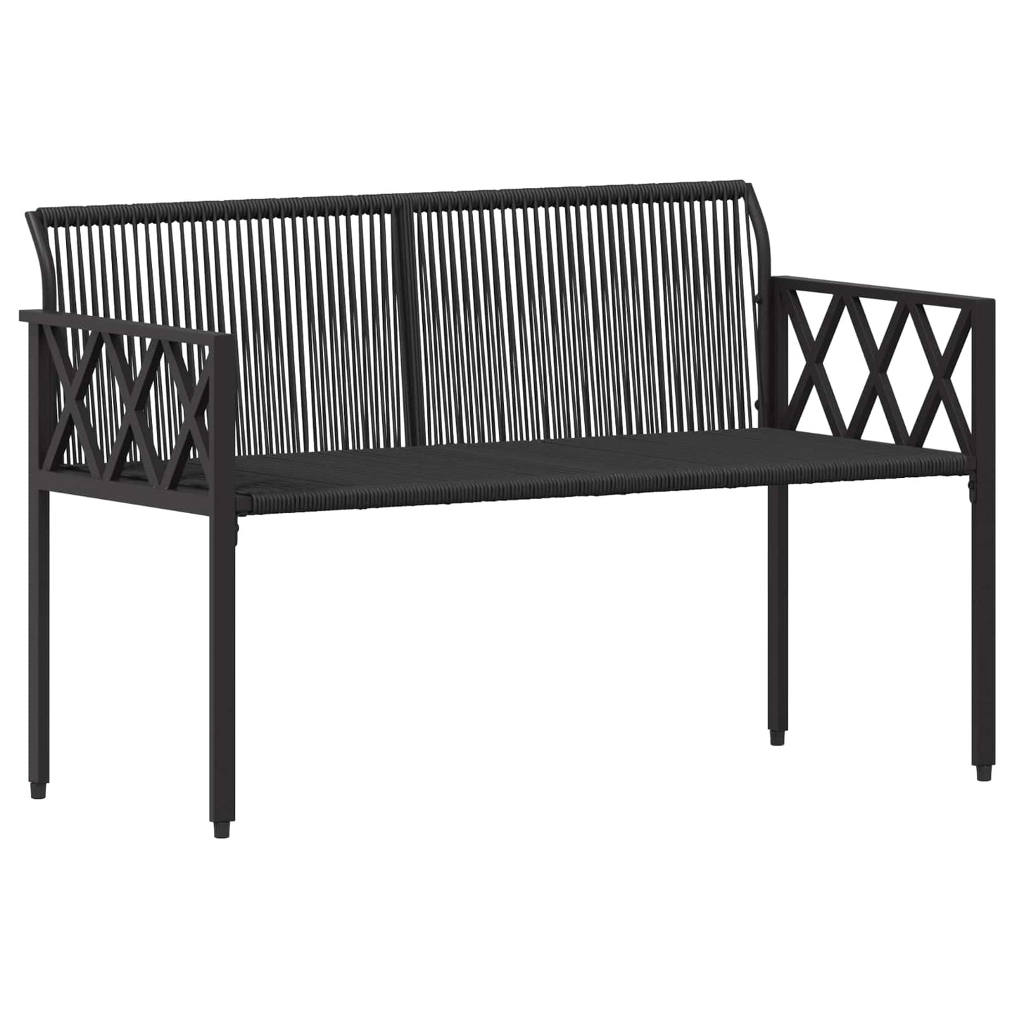 tuinmeubelset 4 pcs Zwart en Cream Wit poly rattan