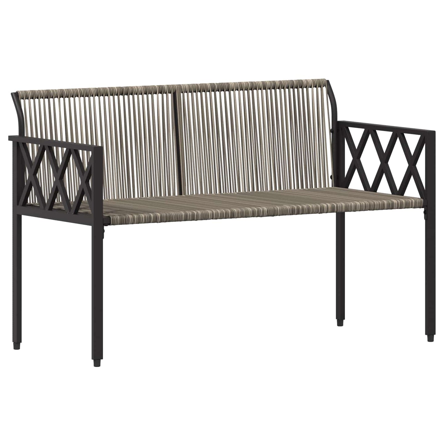 tuinmeubelset 4 pcs Grijs en Donkergrijs poly rattan