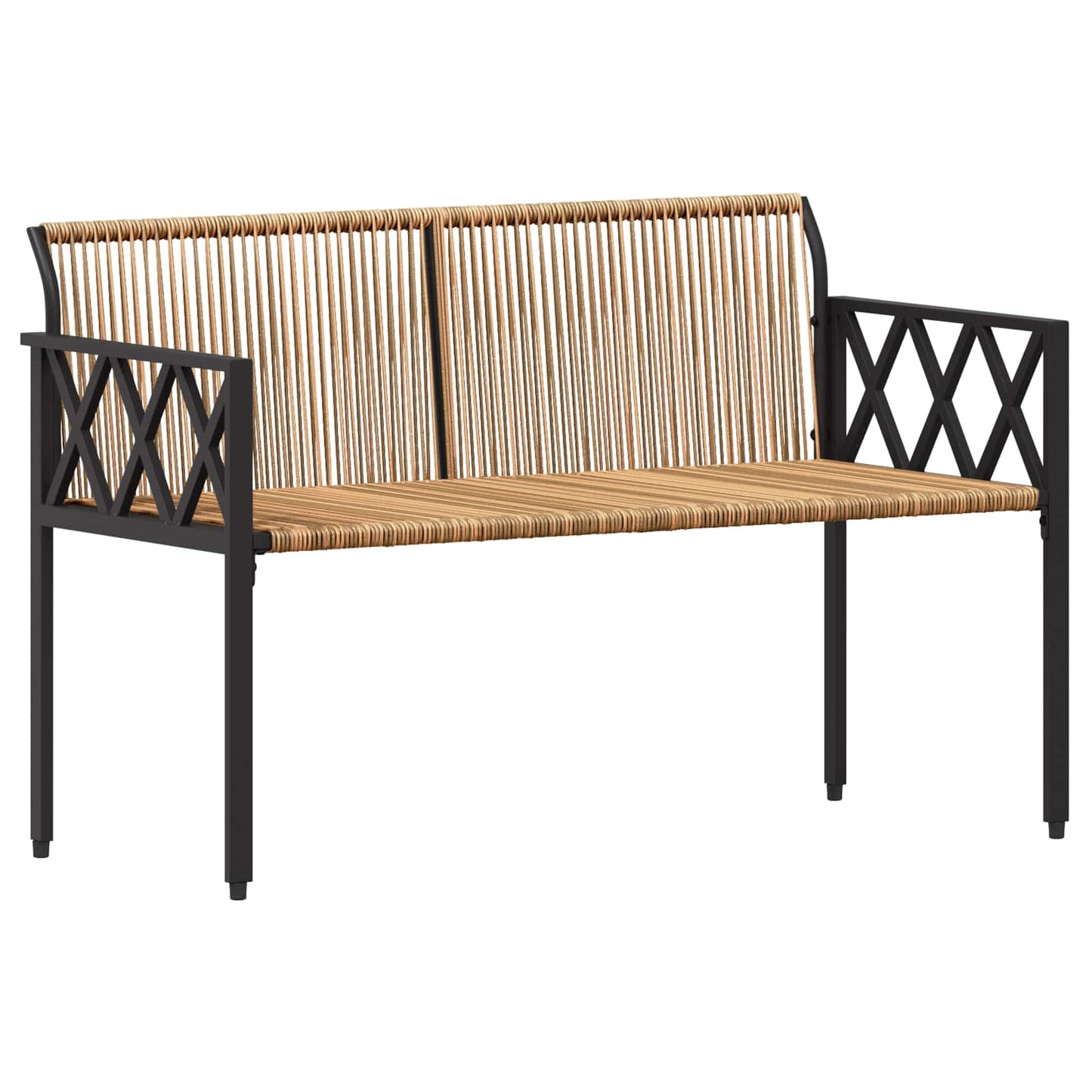 tuinmeubelset 4 pcs Bruin en Crème Wit poly rattan