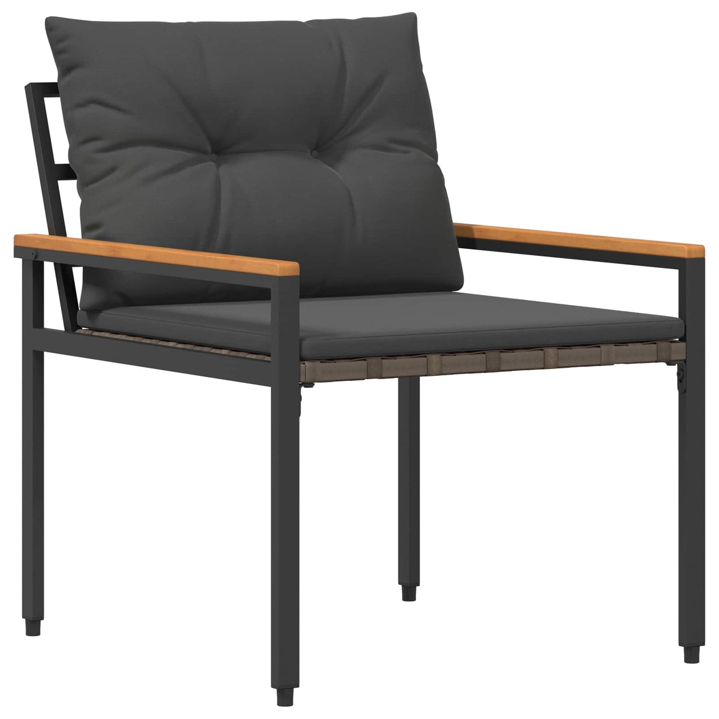 tuinmeubelset 4 pcs Donkergrijs poly rattan