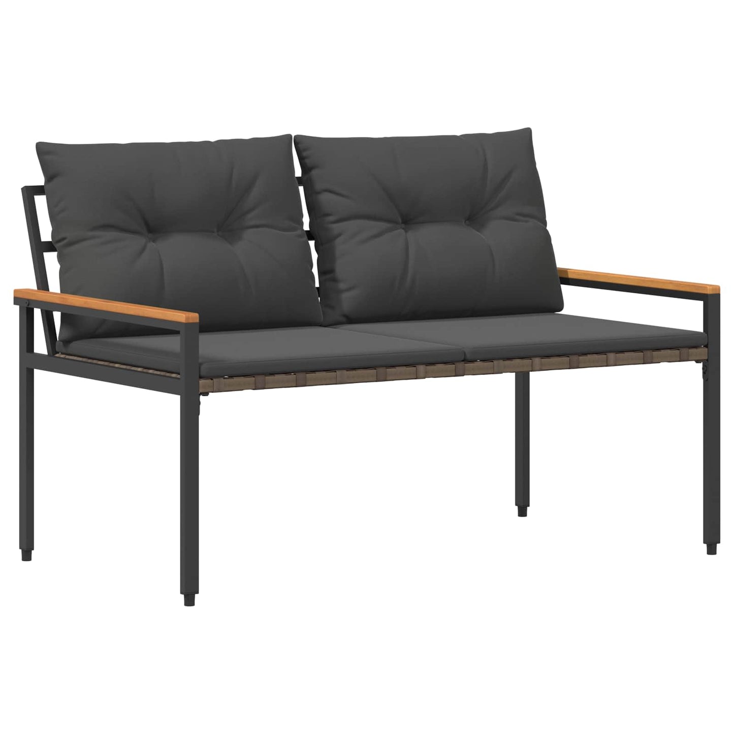 tuinmeubelset 4 pcs Donkergrijs poly rattan