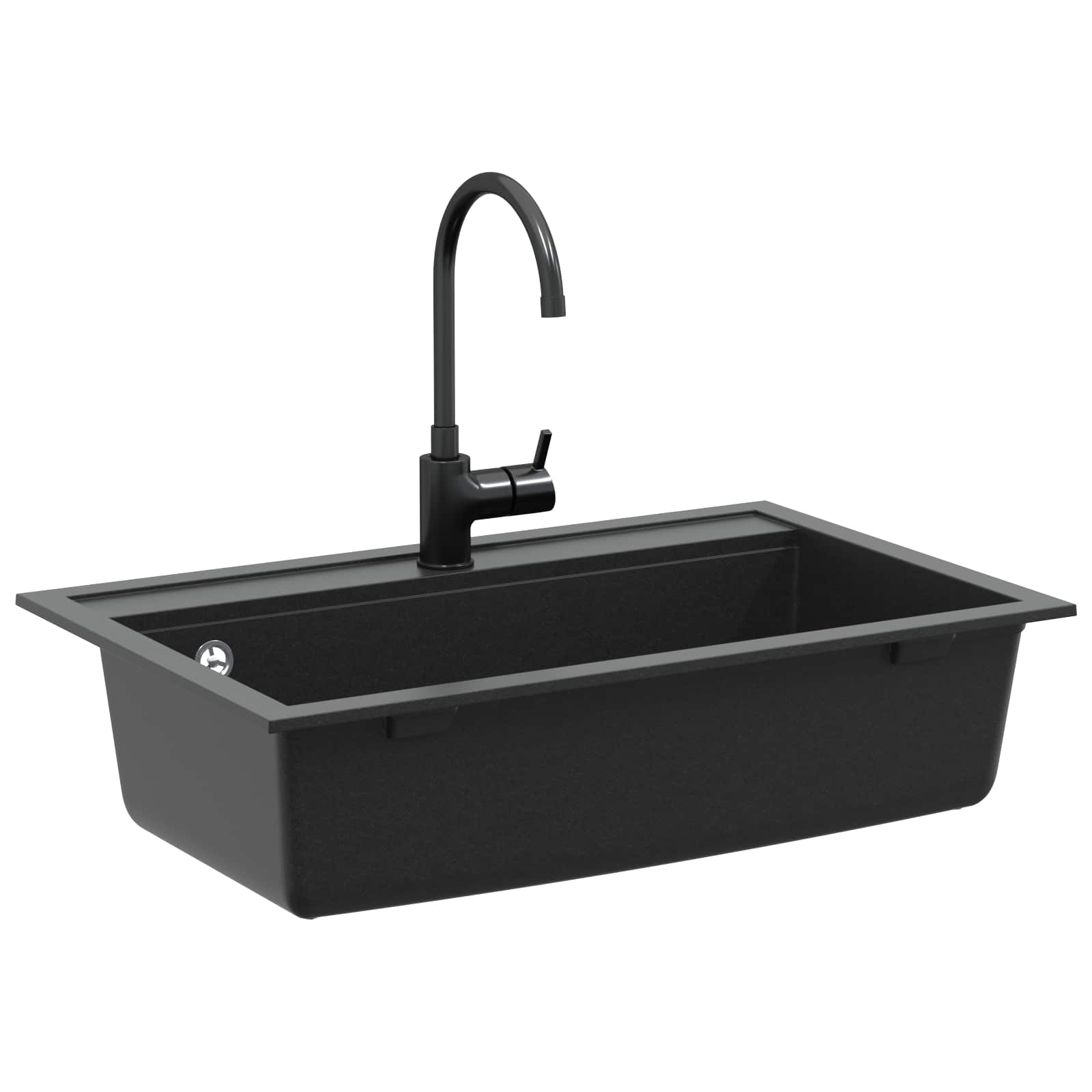 Wasbak Zwart 795 x 505 mm Graniet is nu te koop bij PeponiXL, paradijselijk wonen!