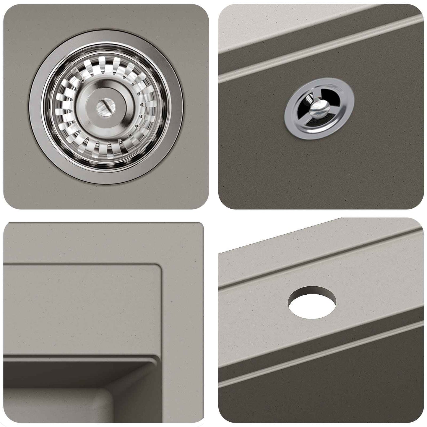 Wasbak Grijs 795 x 505 mm Graniet is nu te koop bij PeponiXL, paradijselijk wonen!