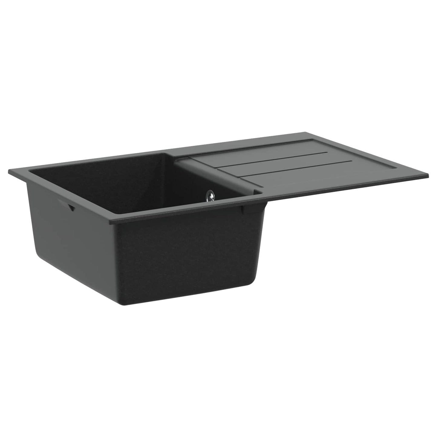 Wasbak Zwart 780 x 500 mm 80% Kwarts en 20% Hars is nu te koop bij PeponiXL, paradijselijk wonen!