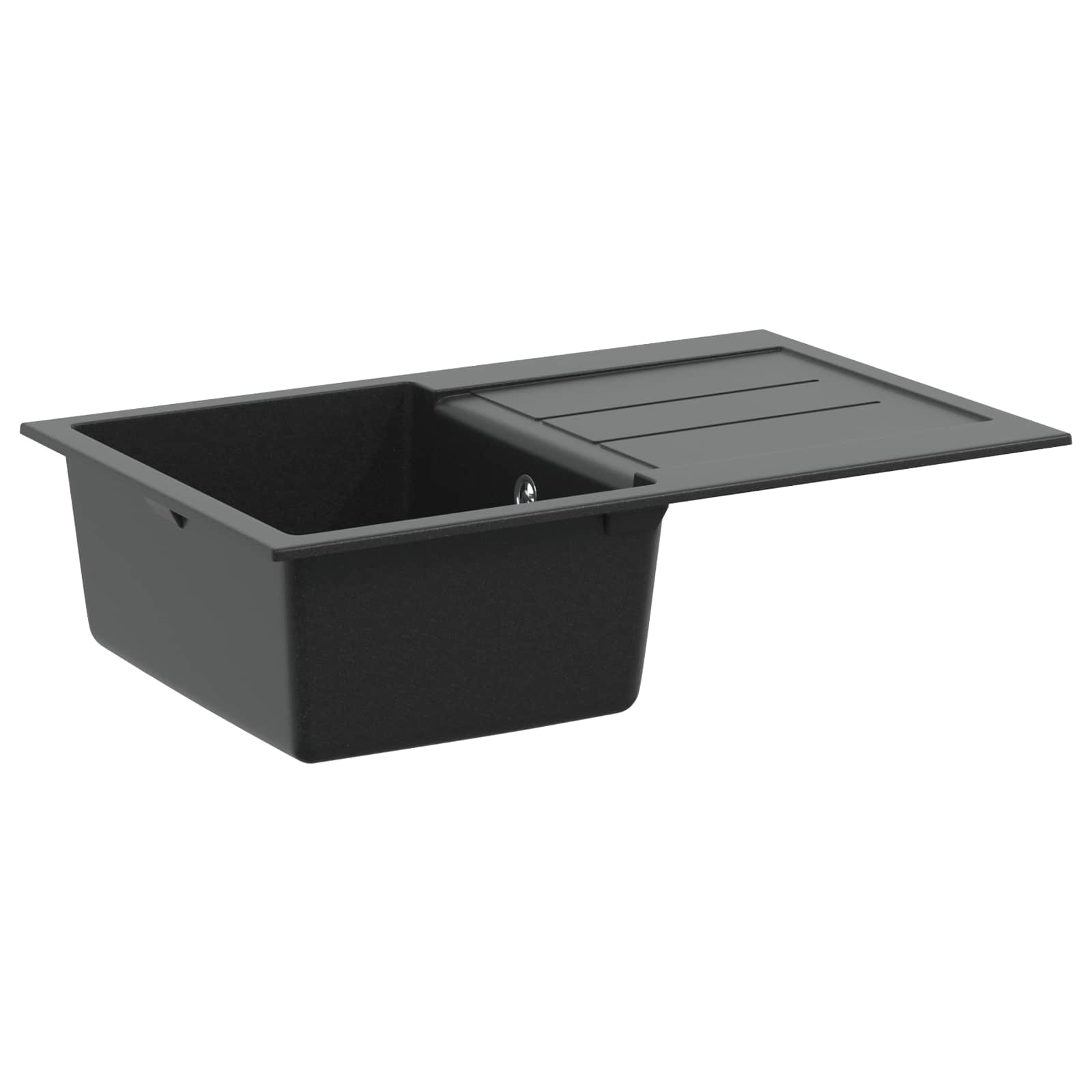 Wasbak Zwart 780 x 500 mm 80% Kwarts en 20% Hars is nu te koop bij PeponiXL, paradijselijk wonen!