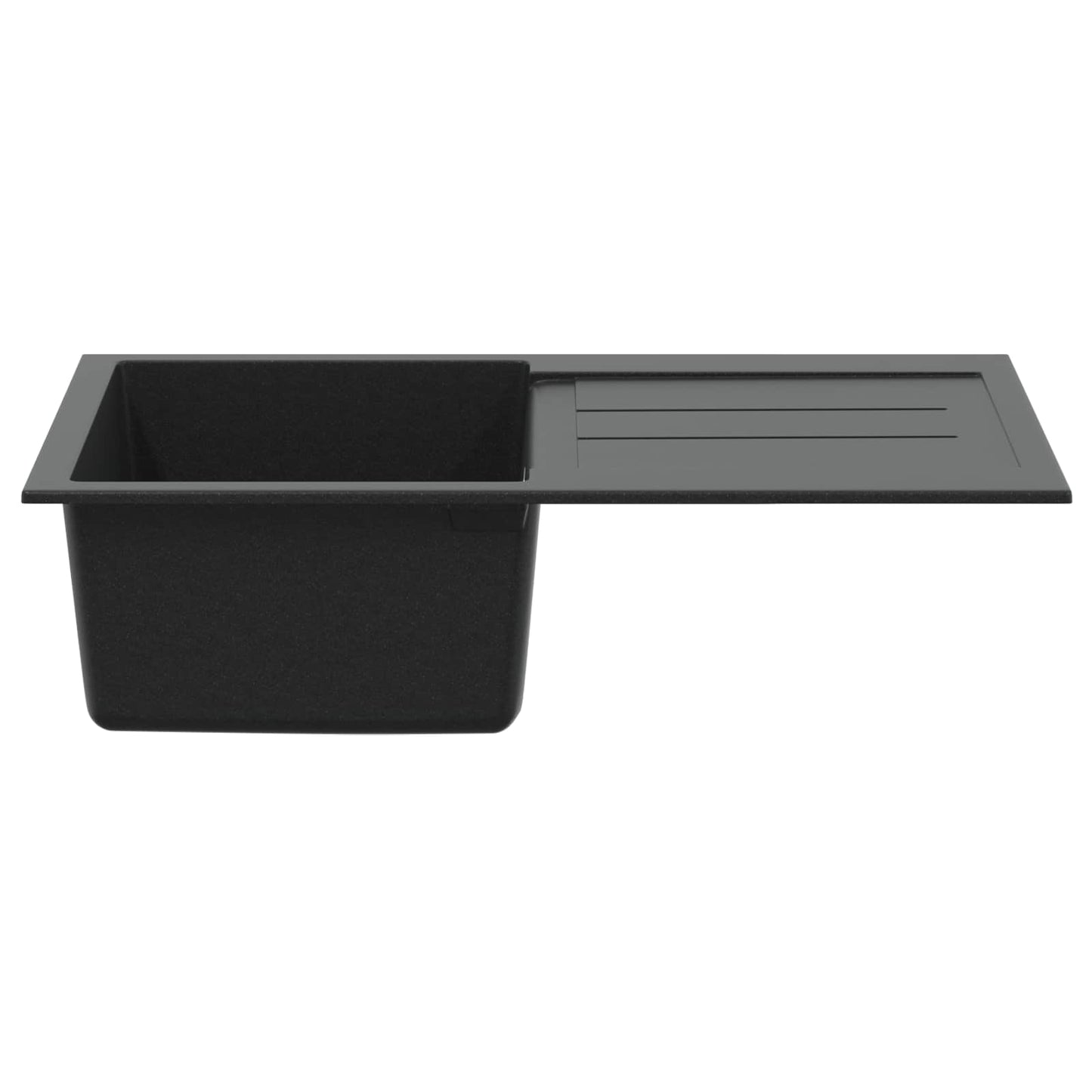 Wasbak Zwart 780 x 500 mm 80% Kwarts en 20% Hars is nu te koop bij PeponiXL, paradijselijk wonen!