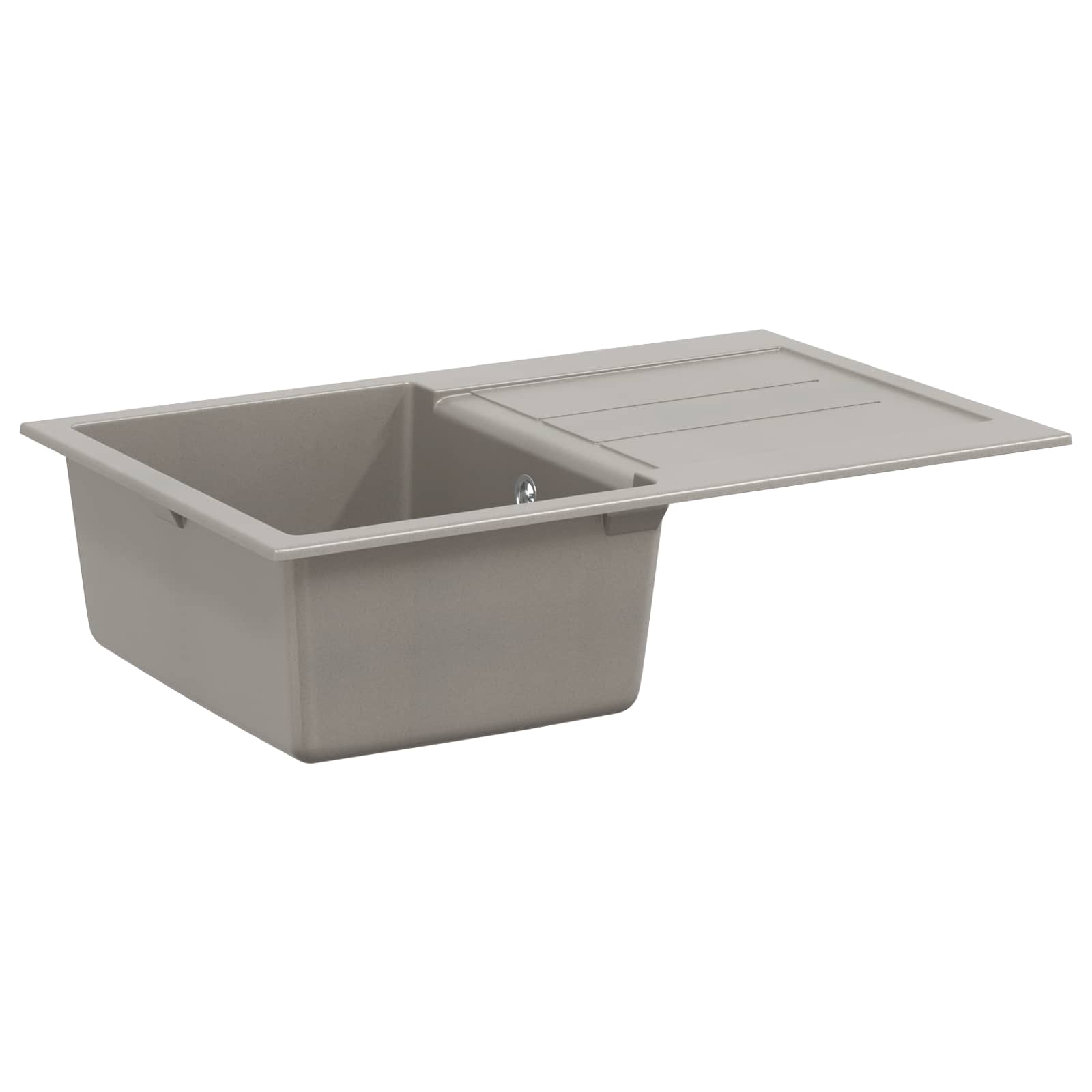 Wasbak Grijs 780 x 500 mm 80% Kwarts en 20% Hars is nu te koop bij PeponiXL, paradijselijk wonen!