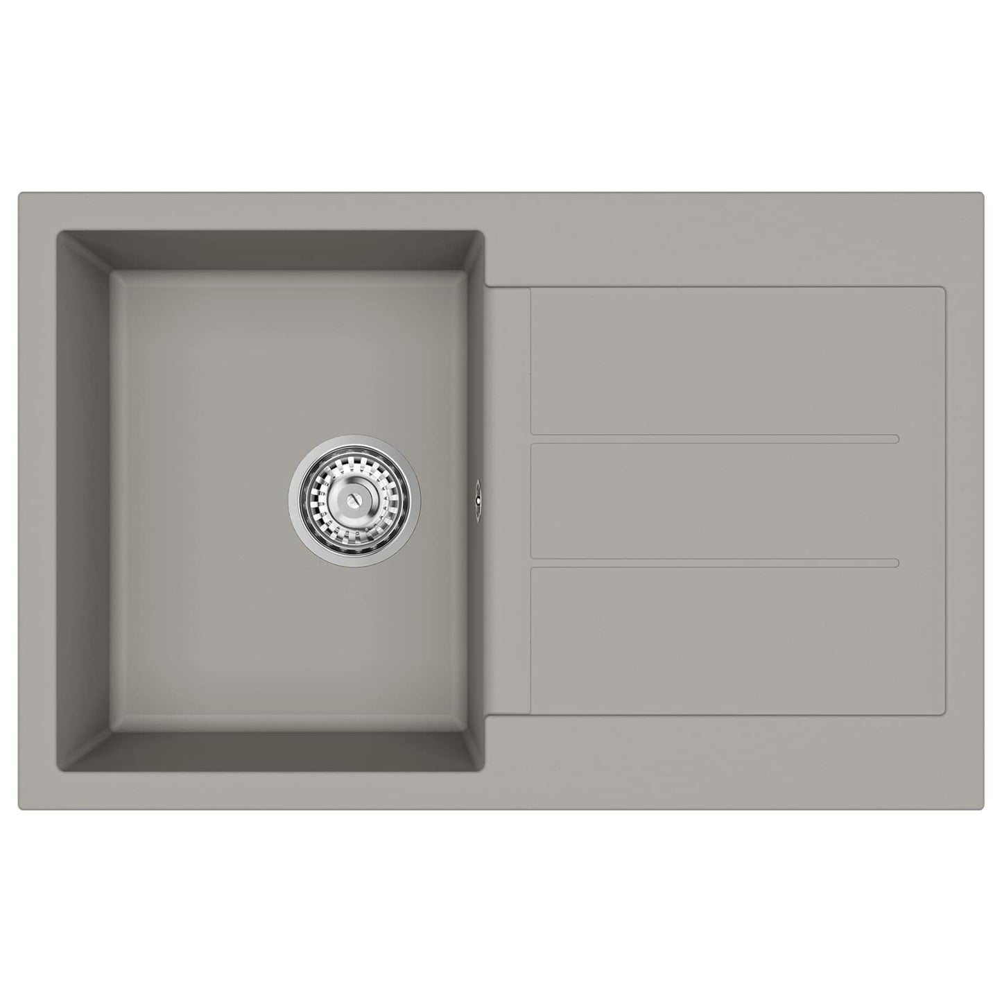 Wasbak Grijs 780 x 500 mm 80% Kwarts en 20% Hars is nu te koop bij PeponiXL, paradijselijk wonen!