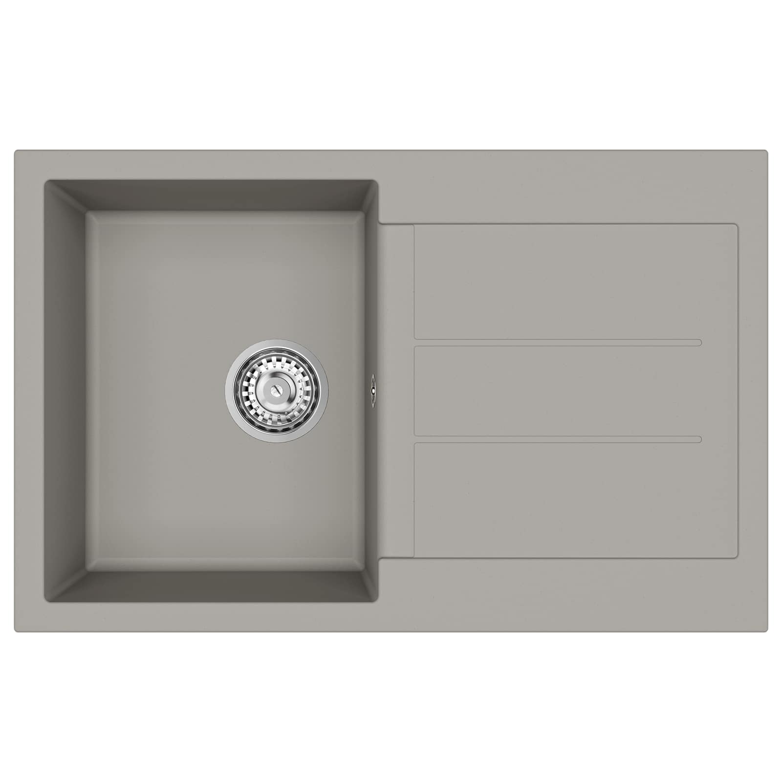 Wasbak Grijs 780 x 500 mm 80% Kwarts en 20% Hars is nu te koop bij PeponiXL, paradijselijk wonen!
