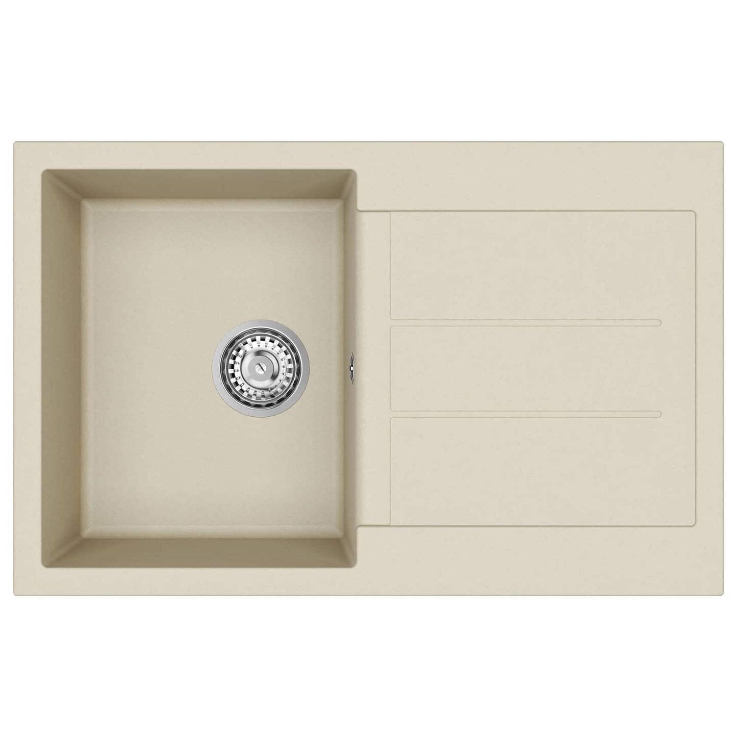 Wasbak Beige 780 x 500 mm 80% Kwarts en 20% Hars is nu te koop bij PeponiXL, paradijselijk wonen!