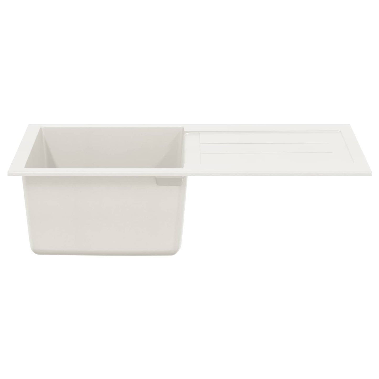 Wasbak Wit 780 x 500 mm 80% Kwarts en 20% Hars is nu te koop bij PeponiXL, paradijselijk wonen!
