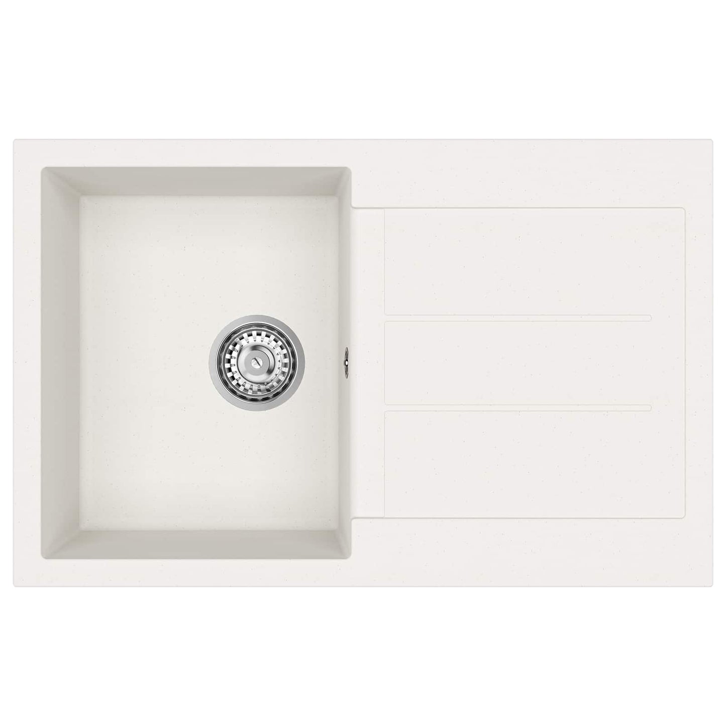 Wasbak Wit 780 x 500 mm 80% Kwarts en 20% Hars is nu te koop bij PeponiXL, paradijselijk wonen!
