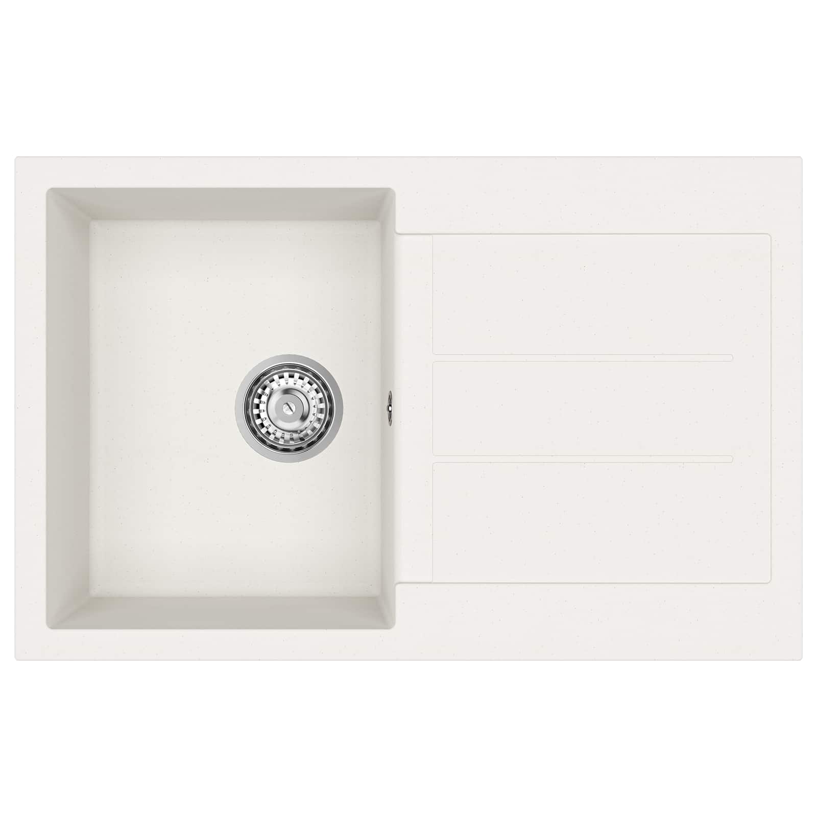 Wasbak Wit 780 x 500 mm 80% Kwarts en 20% Hars is nu te koop bij PeponiXL, paradijselijk wonen!