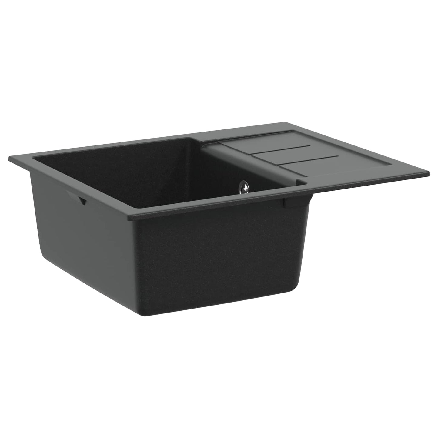 Wasbak Zwart 620 x 500 mm 80% Kwarts en 20% Hars is nu te koop bij PeponiXL, paradijselijk wonen!