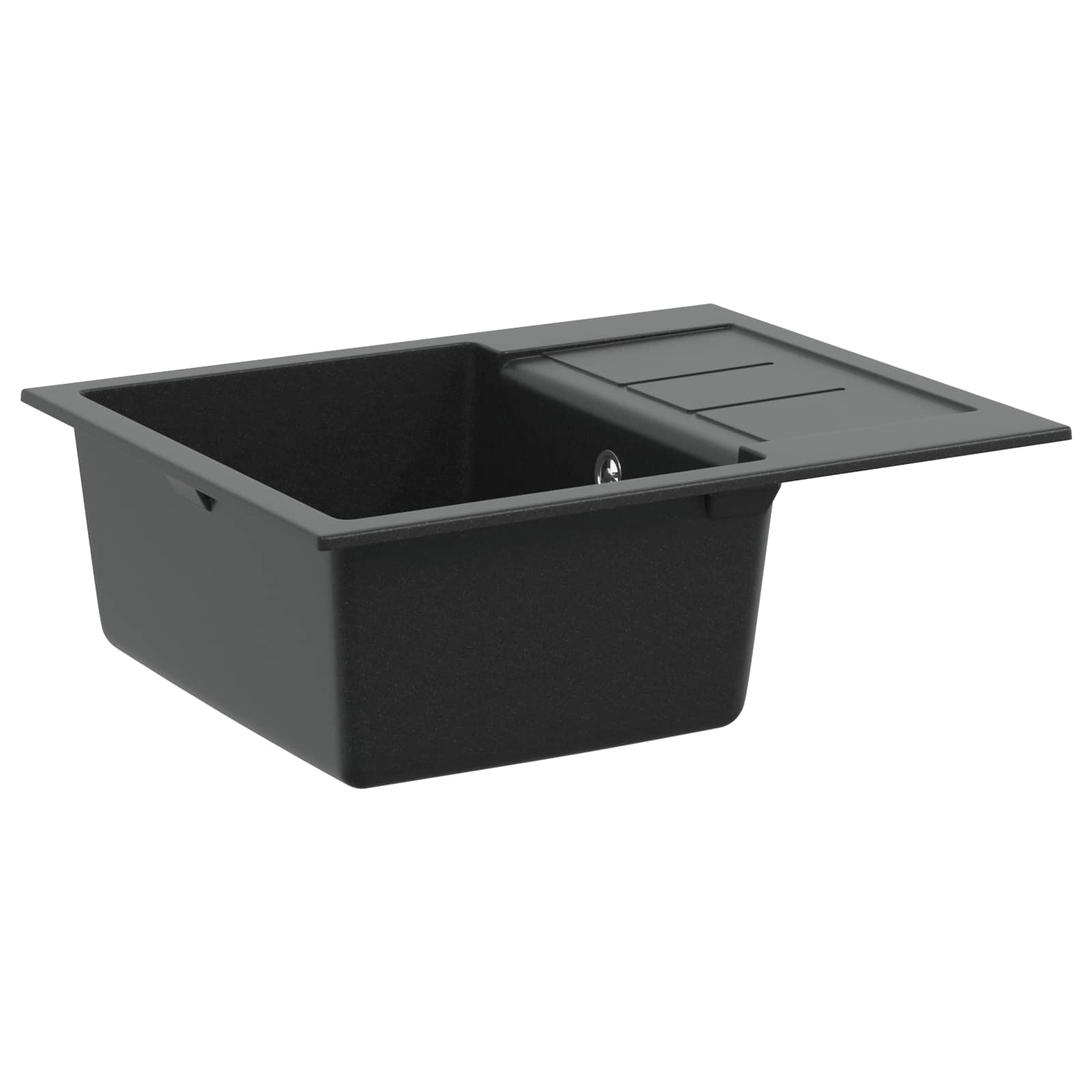 Wasbak Zwart 620 x 500 mm 80% Kwarts en 20% Hars is nu te koop bij PeponiXL, paradijselijk wonen!