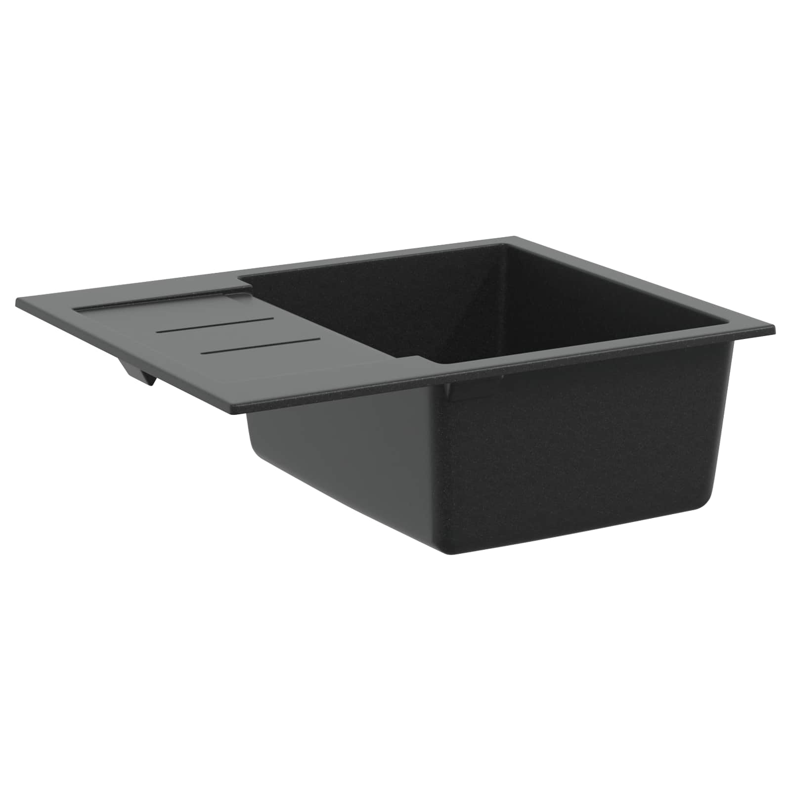 Wasbak Zwart 620 x 500 mm 80% Kwarts en 20% Hars is nu te koop bij PeponiXL, paradijselijk wonen!