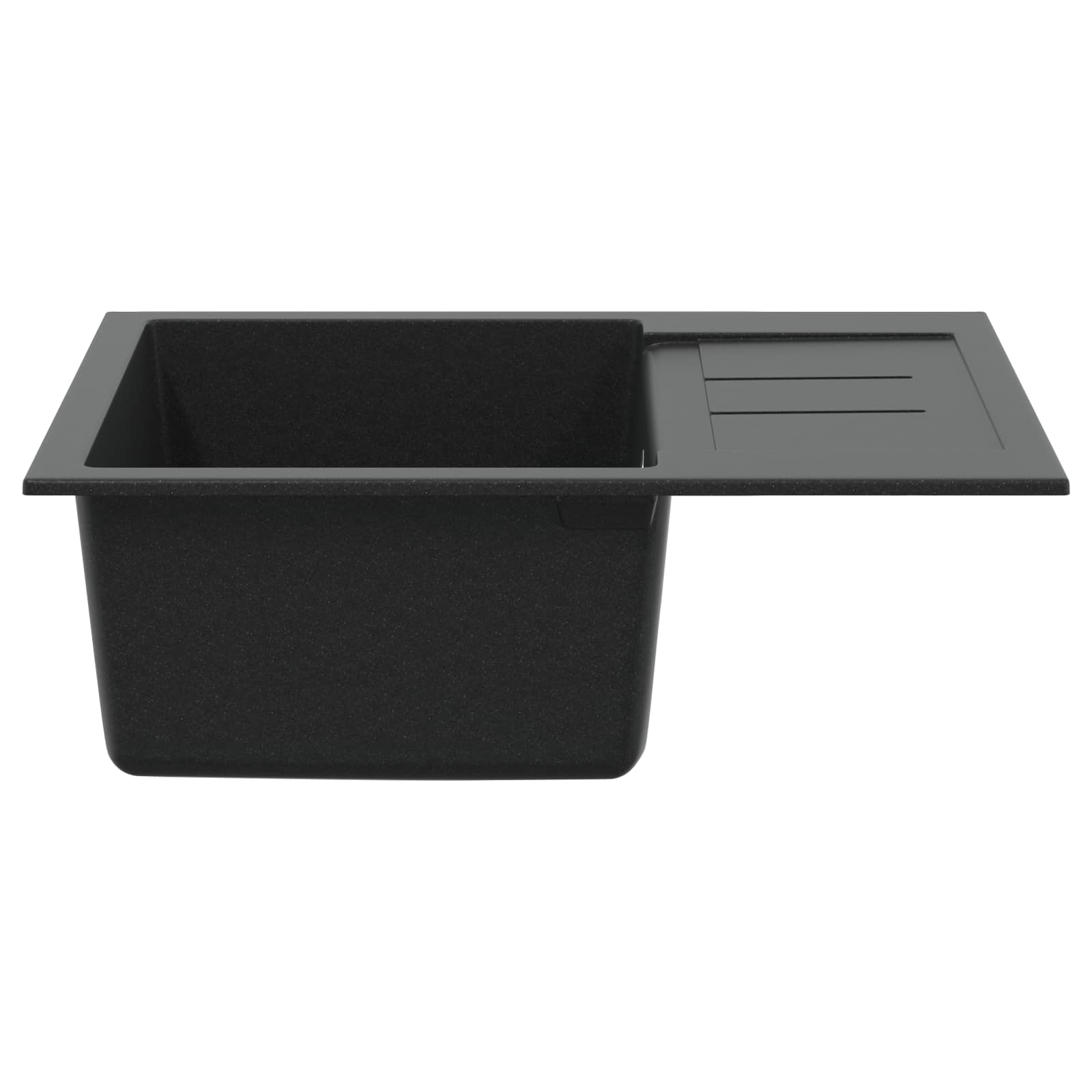 Wasbak Zwart 620 x 500 mm 80% Kwarts en 20% Hars is nu te koop bij PeponiXL, paradijselijk wonen!