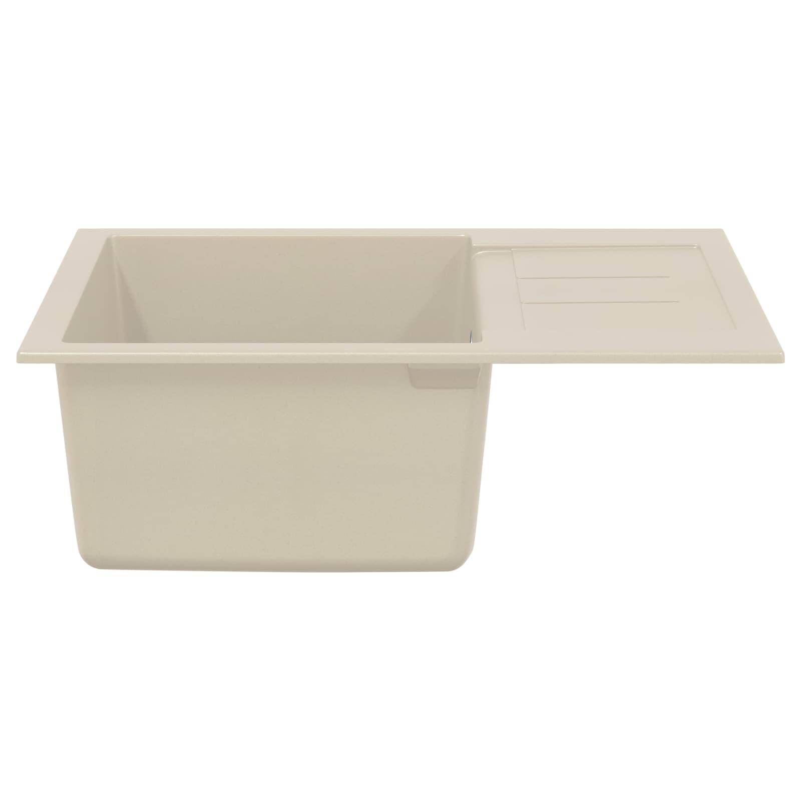 Wasbak Beige 620 x 500 mm 80% Kwarts en 20% Hars is nu te koop bij PeponiXL, paradijselijk wonen!