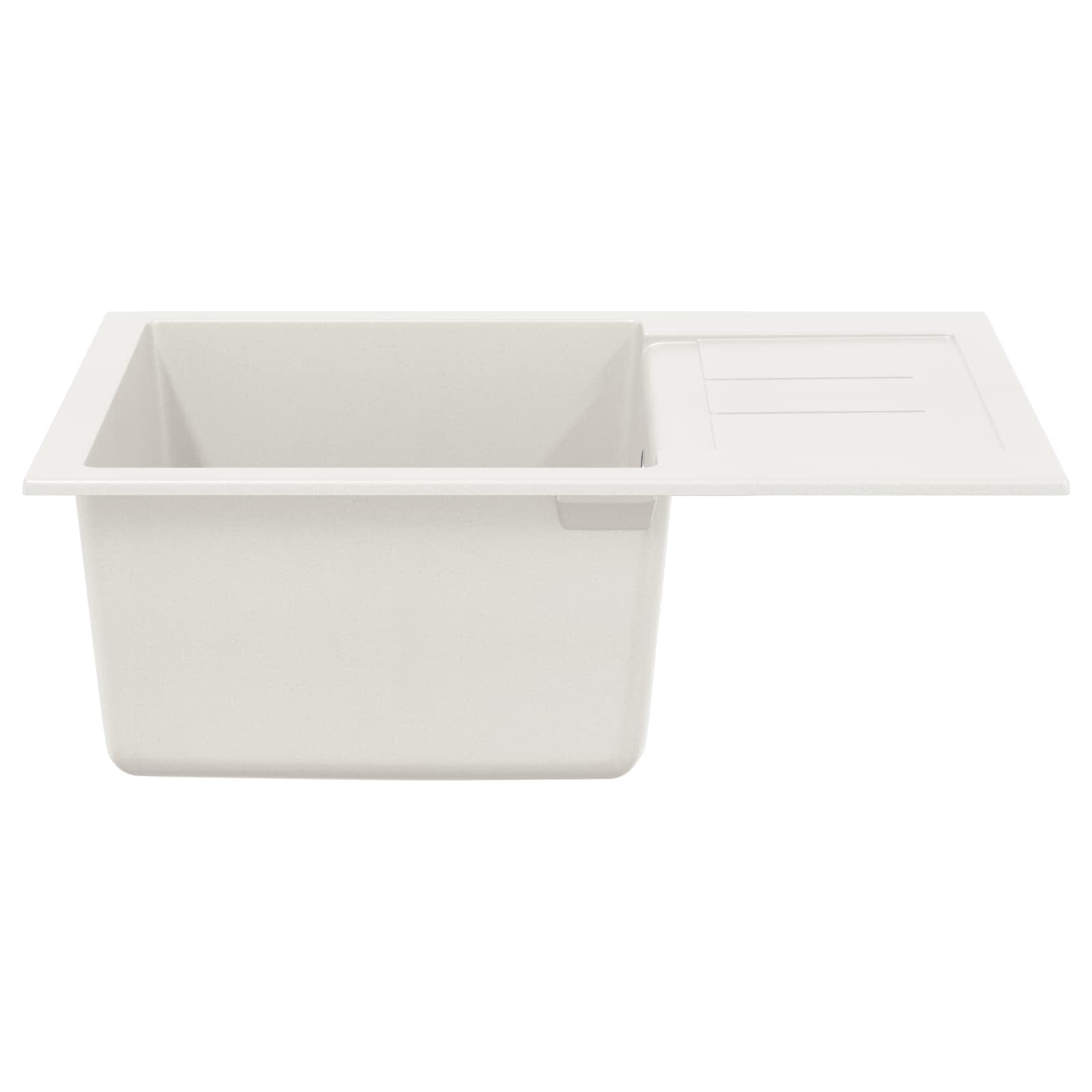 Wasbak Wit 620 x 500 mm 80% Kwarts en 20% Hars is nu te koop bij PeponiXL, paradijselijk wonen!