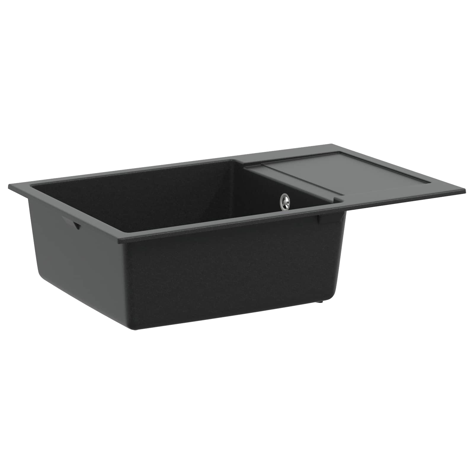 Wasbak Zwart 780 x 500 mm 80% Kwarts en 20% Hars is nu te koop bij PeponiXL, paradijselijk wonen!