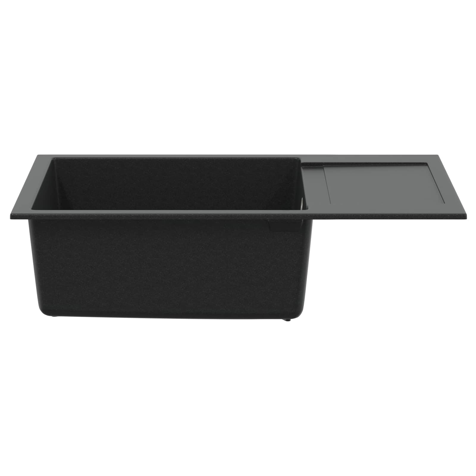 Wasbak Zwart 780 x 500 mm 80% Kwarts en 20% Hars is nu te koop bij PeponiXL, paradijselijk wonen!