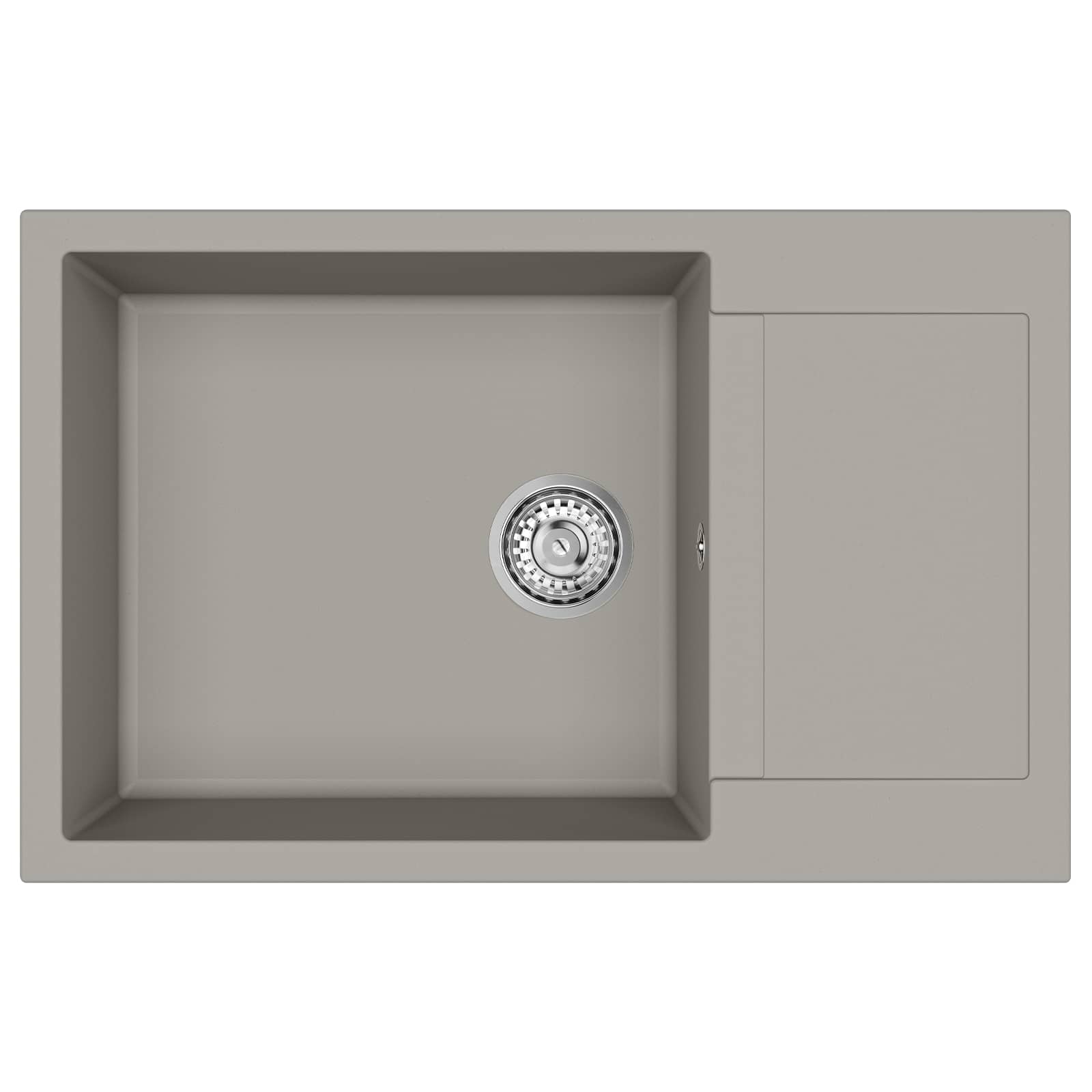 Wasbak Grijs 780 x 500 mm 80% Kwarts en 20% Hars is nu te koop bij PeponiXL, paradijselijk wonen!
