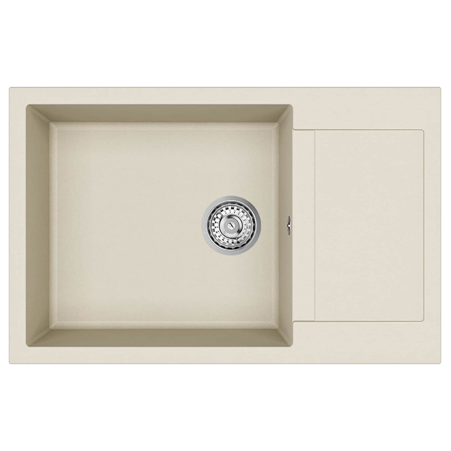 Wasbak Beige 780 x 500 mm 80% Kwarts en 20% Hars is nu te koop bij PeponiXL, paradijselijk wonen!