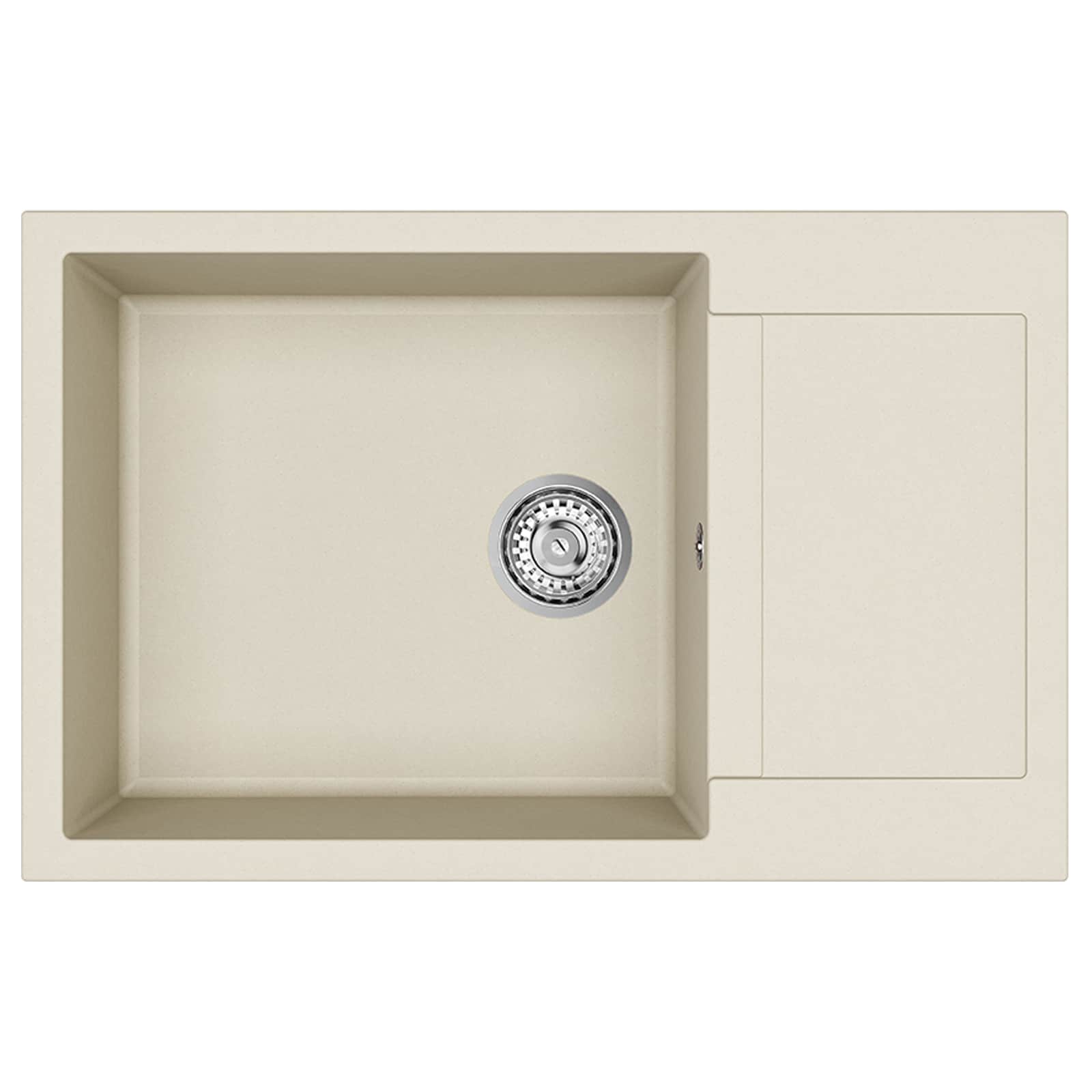 Wasbak Beige 780 x 500 mm 80% Kwarts en 20% Hars is nu te koop bij PeponiXL, paradijselijk wonen!