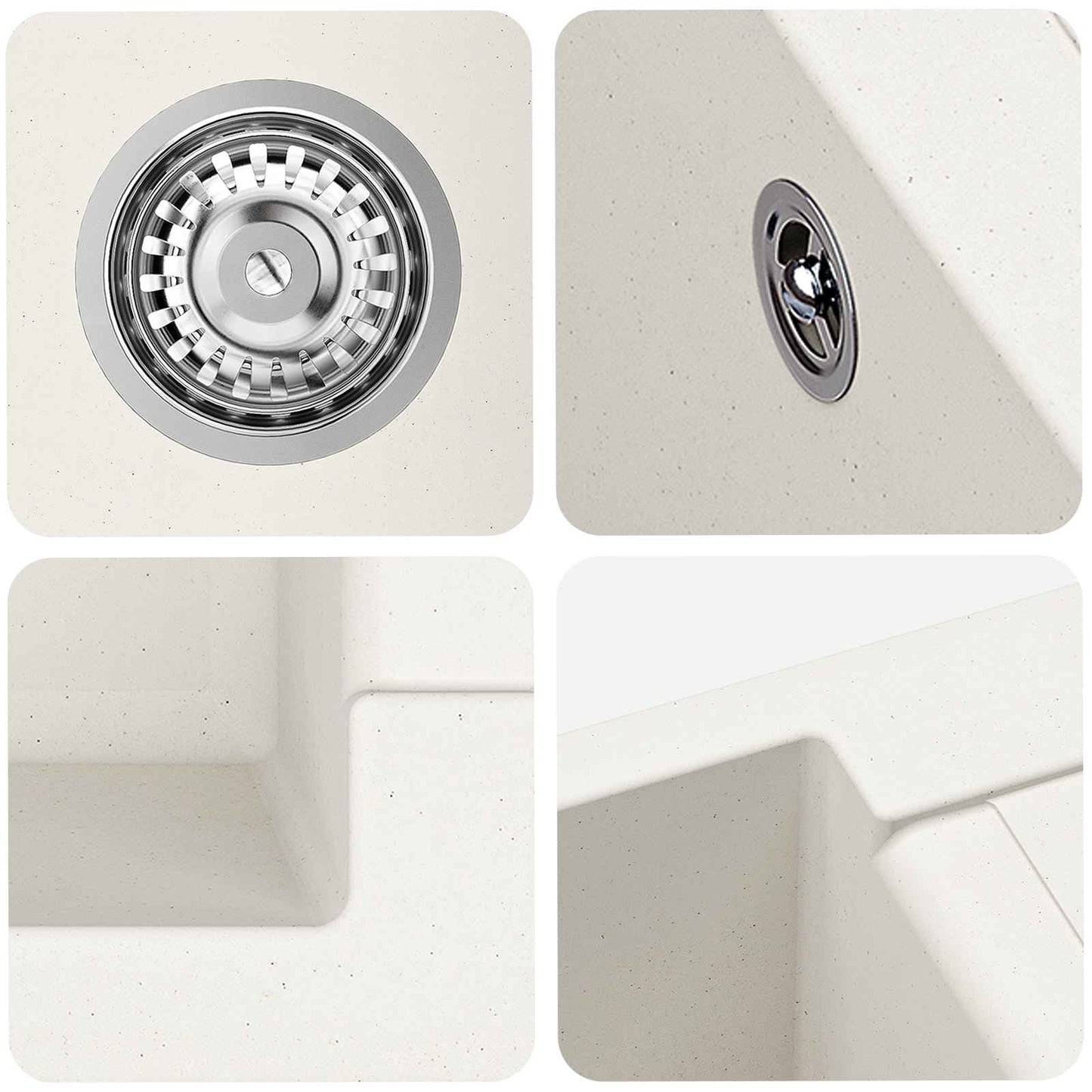 Wasbak Wit 780 x 500 mm 80% Kwarts en 20% Hars is nu te koop bij PeponiXL, paradijselijk wonen!