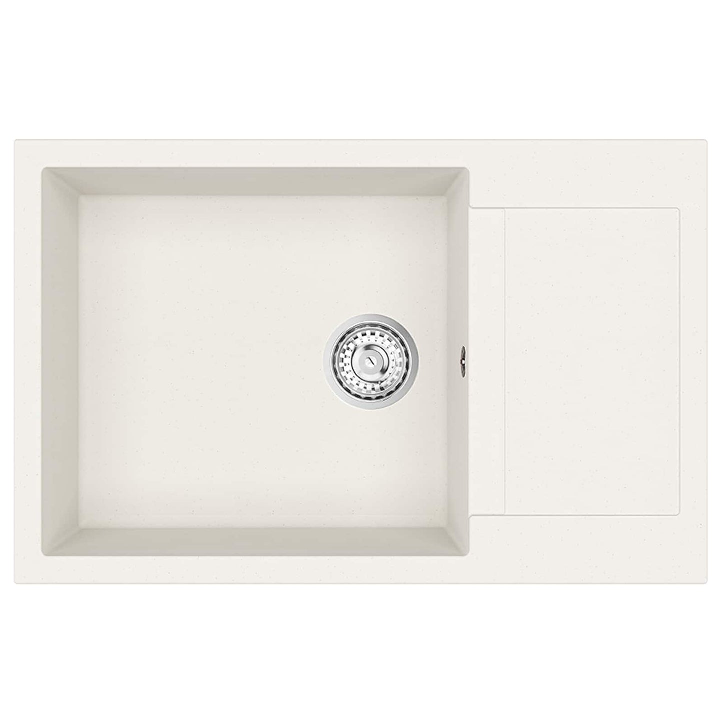 Wasbak Wit 780 x 500 mm 80% Kwarts en 20% Hars is nu te koop bij PeponiXL, paradijselijk wonen!