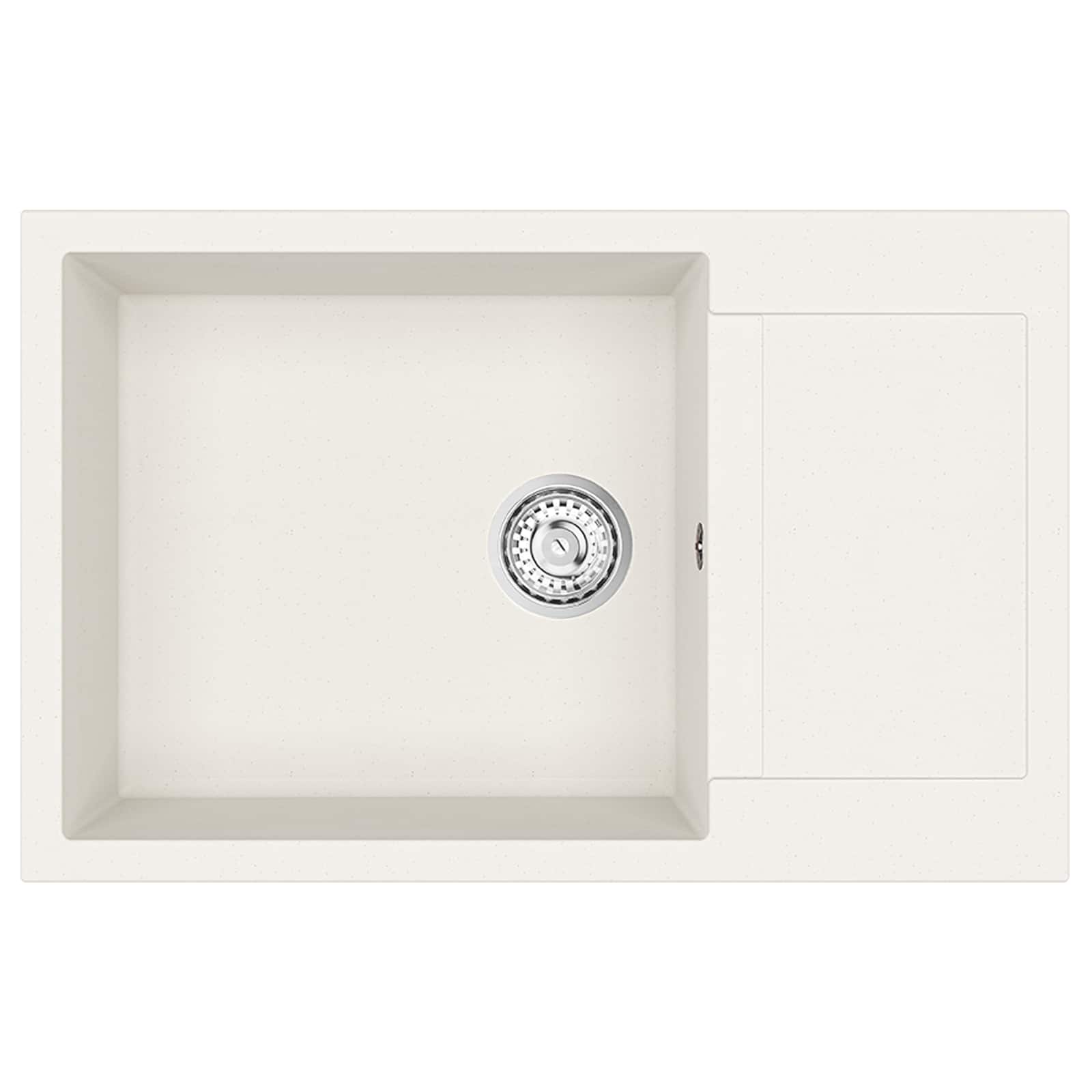 Wasbak Wit 780 x 500 mm 80% Kwarts en 20% Hars is nu te koop bij PeponiXL, paradijselijk wonen!