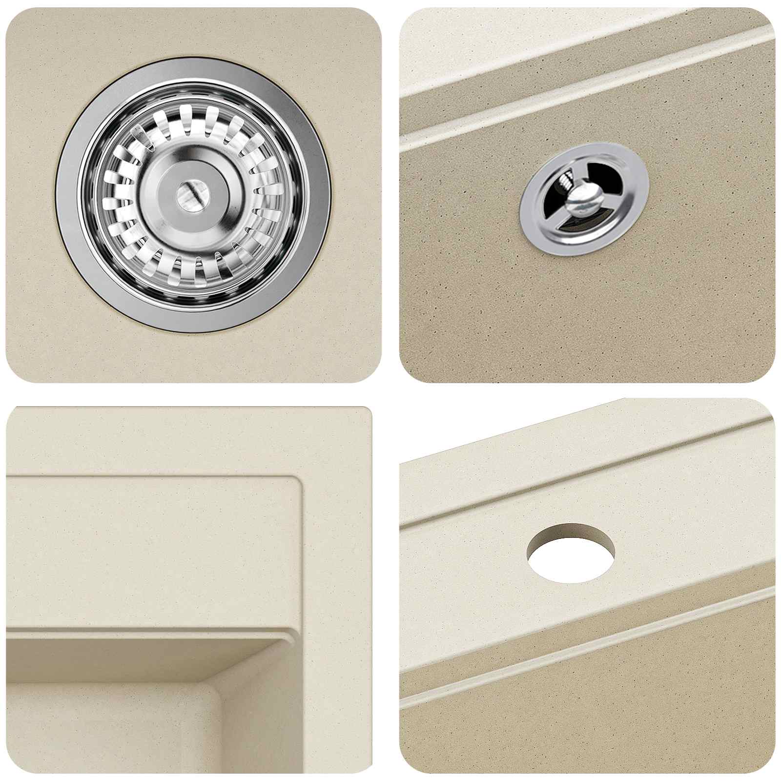 Wasbak Beige 470 x 440 mm Graniet is nu te koop bij PeponiXL, paradijselijk wonen!