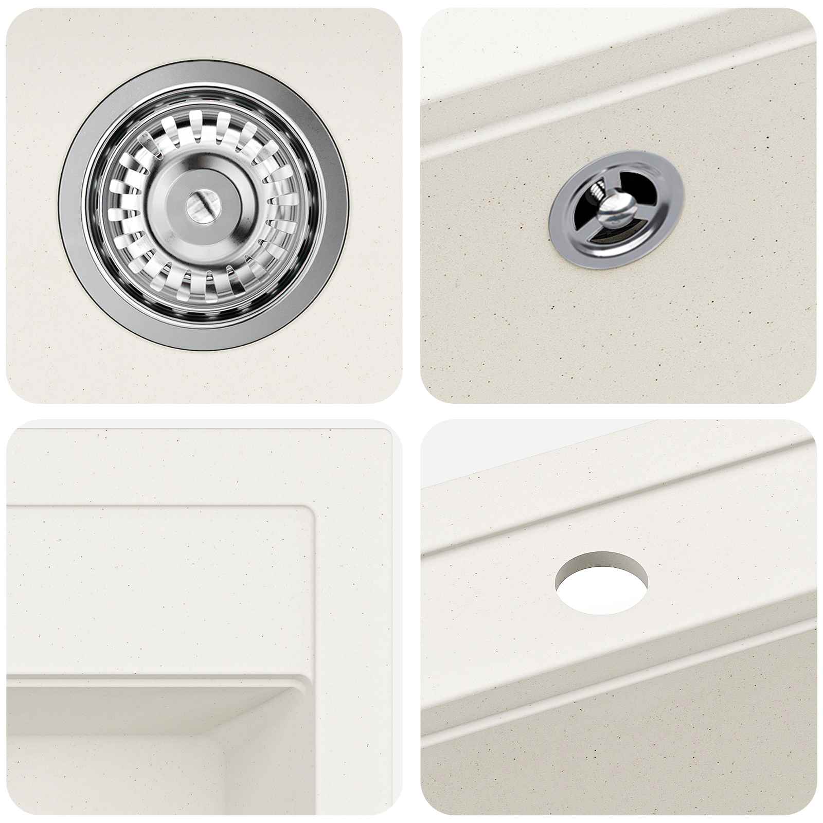 Wasbak Wit 470 x 440 mm Graniet is nu te koop bij PeponiXL, paradijselijk wonen!