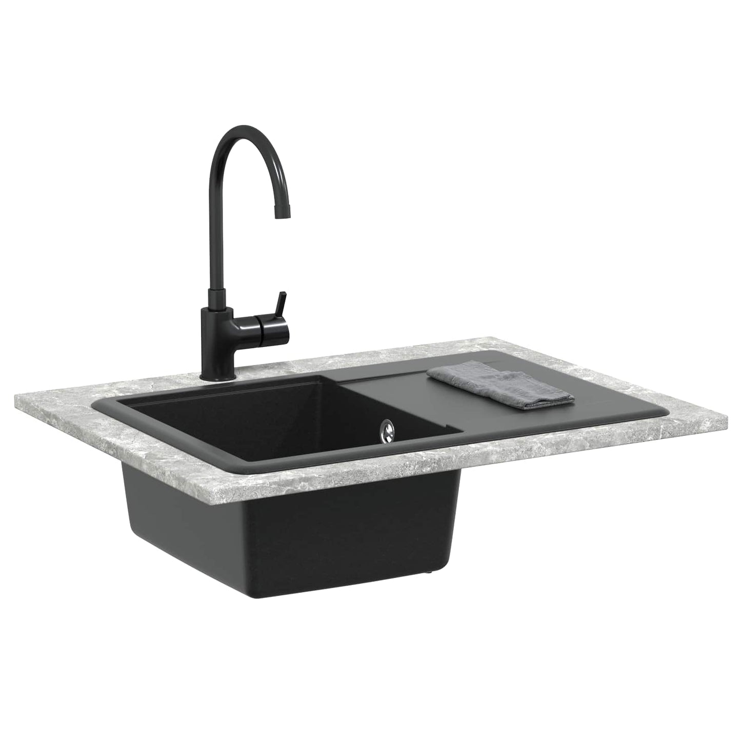 Wasbak Zwart 670 x 460 mm Graniet is nu te koop bij PeponiXL, paradijselijk wonen!