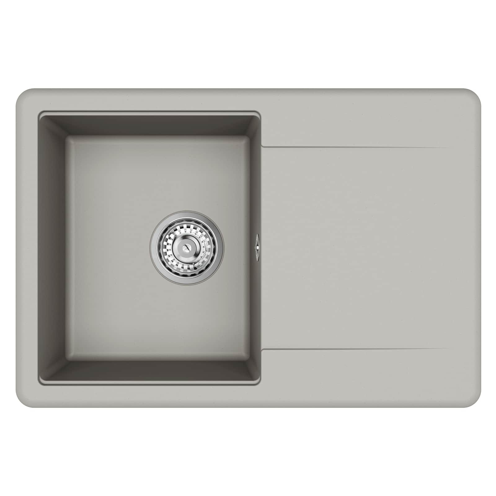 Wasbak Grijs 670 x 460 mm 80% Kwarts en 20% Hars is nu te koop bij PeponiXL, paradijselijk wonen!