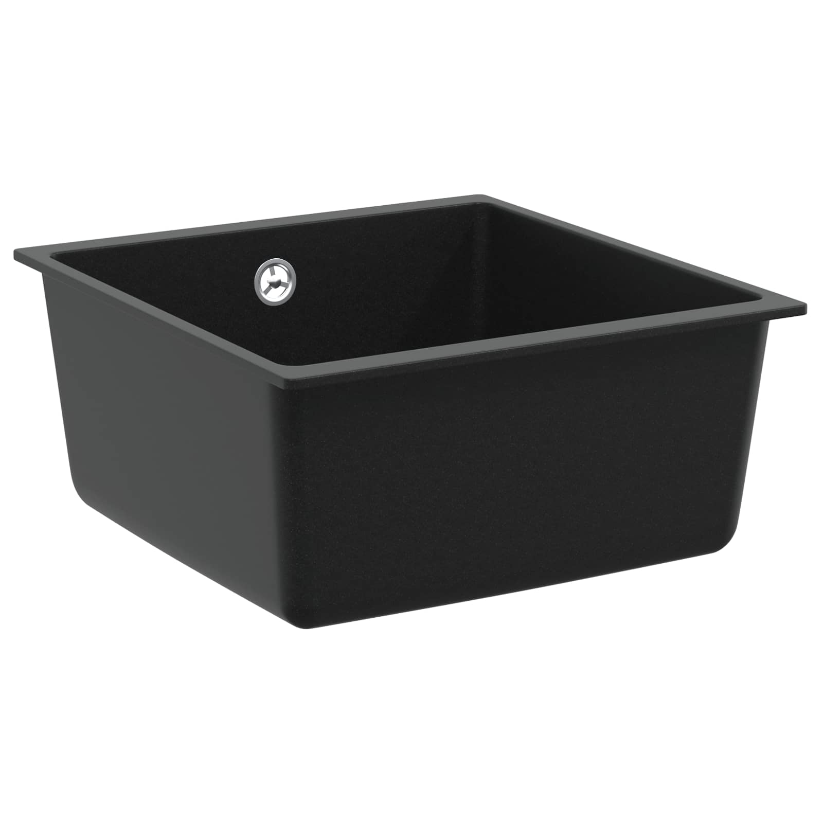 Wasbak Zwart 430 x 460 mm 80% Kwarts en 20% Hars is nu te koop bij PeponiXL, paradijselijk wonen!
