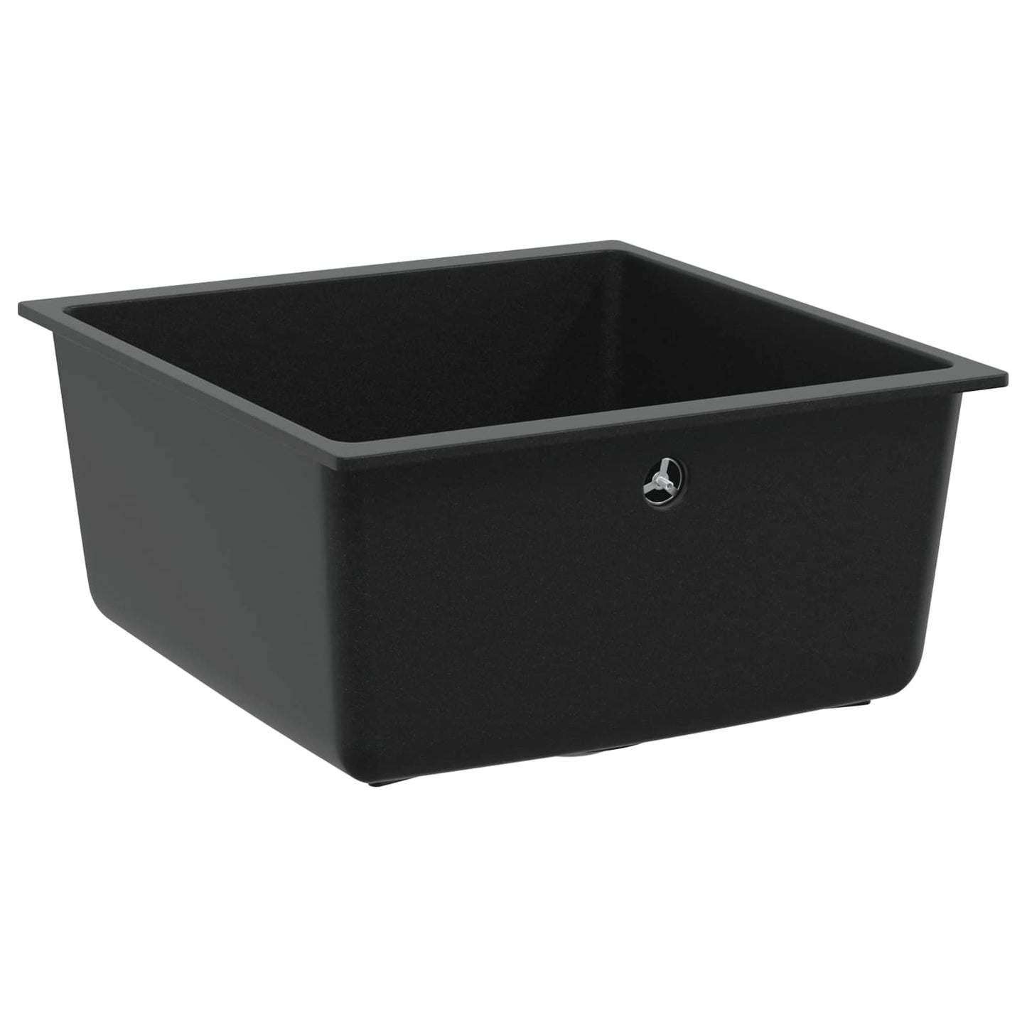 Wasbak Zwart 430 x 460 mm 80% Kwarts en 20% Hars is nu te koop bij PeponiXL, paradijselijk wonen!